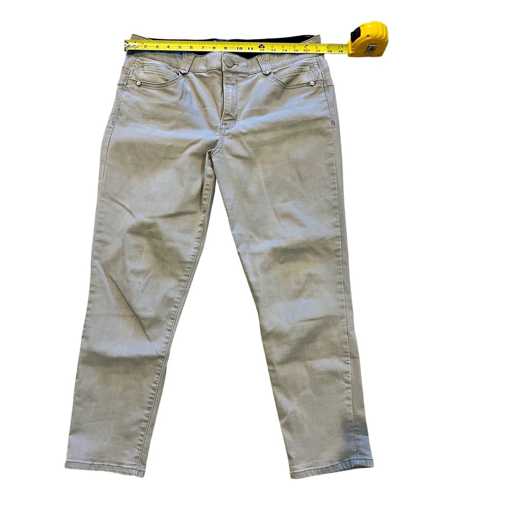 Democracy "Ab"solution Technology Gray Slim Leg Pants Women Size 14